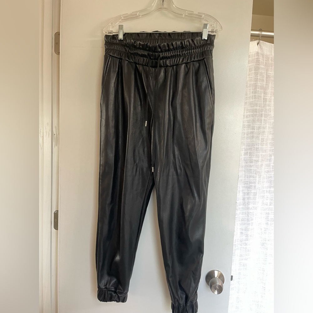 7 for all mankind leather joggers